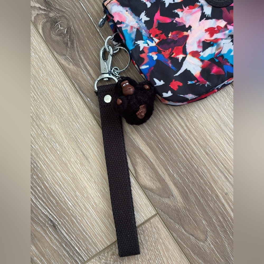 Kipling Wristlet Fall Flight Pattern With Monkey … - image 5